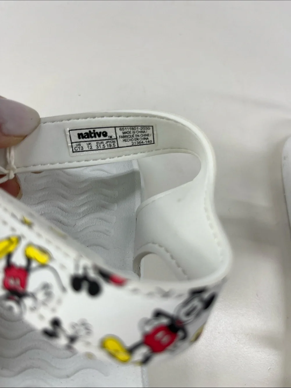 NWT Native x Disney Kids Mickey-All-Over Print Charley Sandal Size C 13